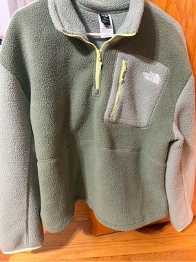 The North Face Light Green Sherpa Fleece Jacket
